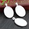 10pcs 18x25mm Inner Size 5 Colors Plated Classic Style Cameo Cabochon Base Setting Charms Pendant necklace findings