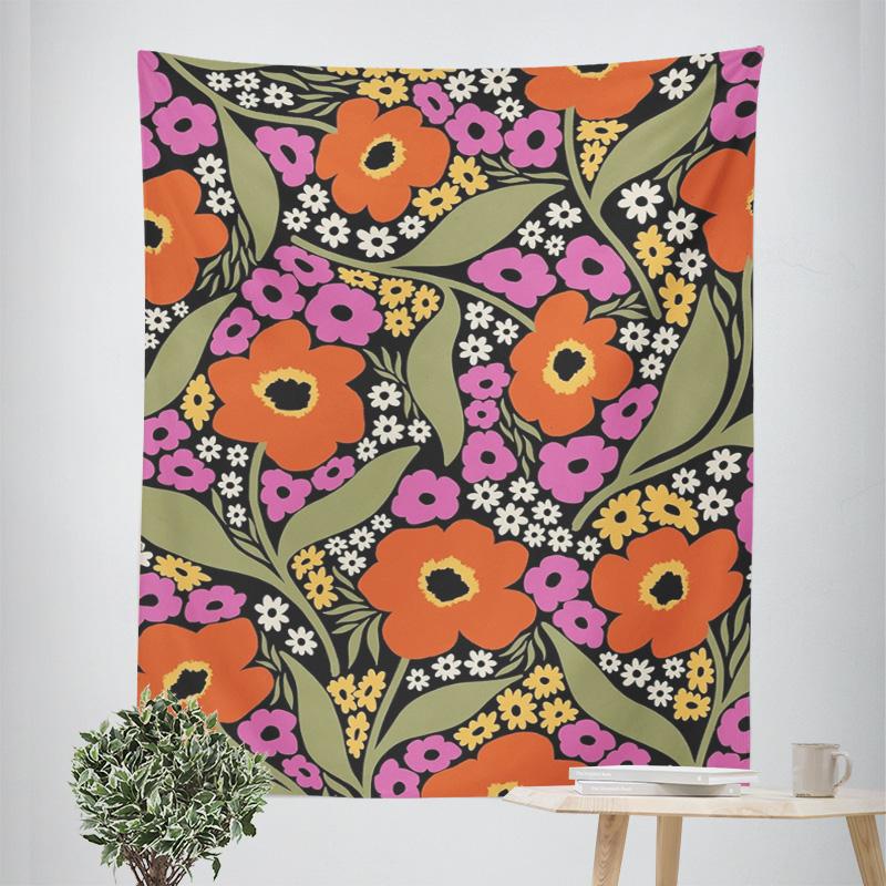 Абстрактная растительная иллюстрация Гобелен Стиль Моранди Ин Спальня Декоративная ткань Кафе Арт Фон Стеновая ткань 150X200СМ 70X100CM