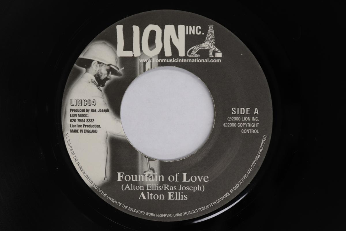 

7inch Record ALTON ELLIS Fountain Of Love Version LINC04 LION INC 2000 UK Reggae Ska Dub Used