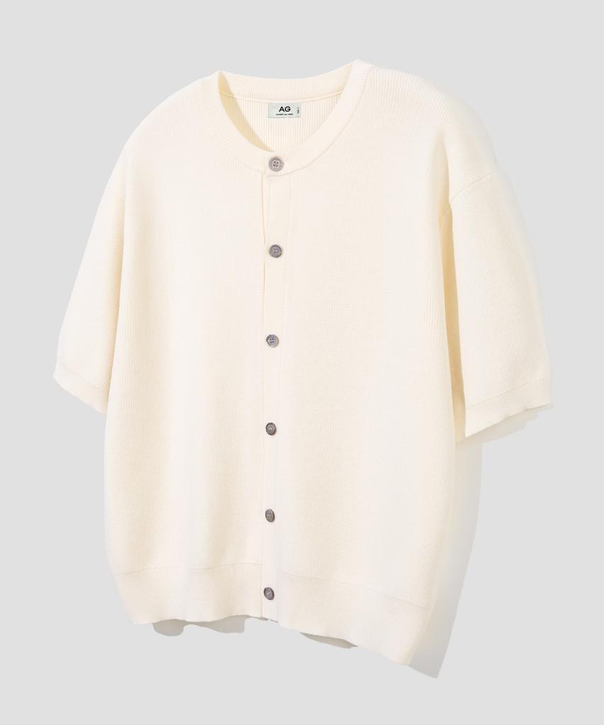 Agod Solid Half Knit Cardigan [Ivory]