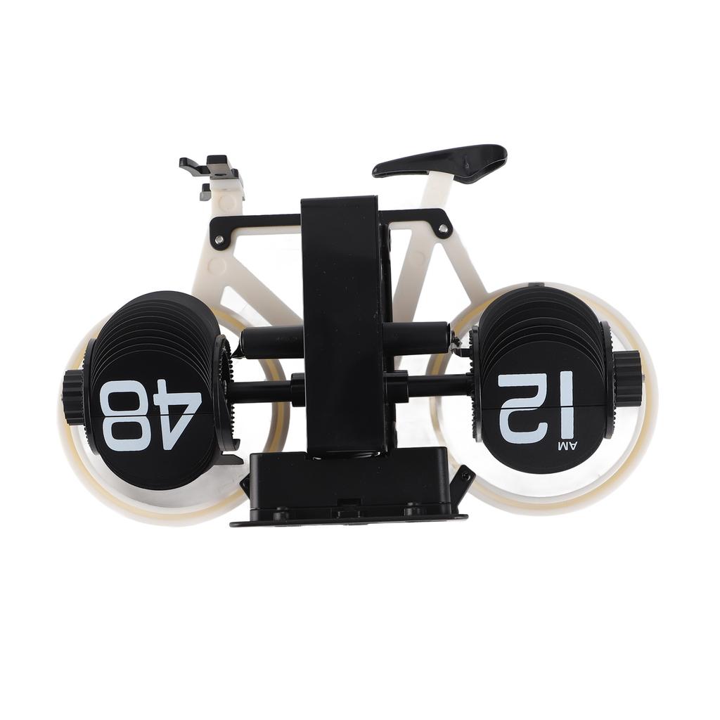 Vintage Desk Clock Bike Shape Retro Mechanical Battery Powered Gear Operated Timer Reminder Table Clock for