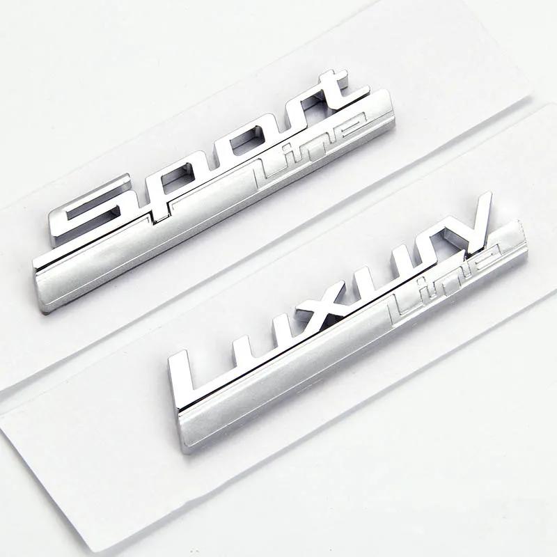 Car Fender Emblem Badge Sticker For Sport Line BMW Luxury Line Logo 520d 530d 330d 320d 518d F30 F10 G30 G20 E46 E39 F11 F32 yk2