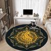 1PC Horse Mandala Office Round Area Rug, Mat Suitable For Office, Under Office Chairs Bedroom Living Room Home Decor, Room Deco