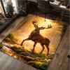 1Pc Animal Deer Print Rug - Home Decoration Carpet For Living Room Bedroom Flooring Computer Chair Area Rug