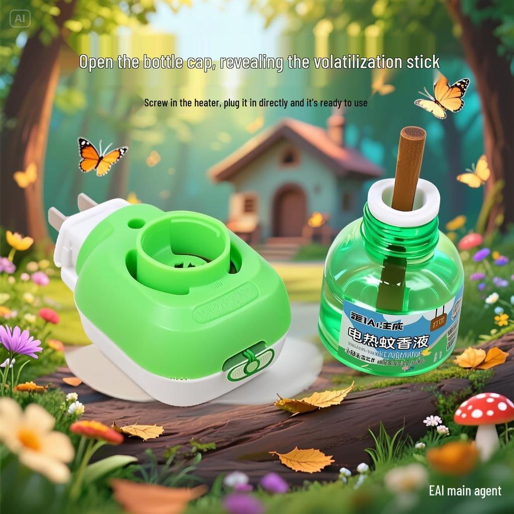 Liangke Electric Plug-in Non-Toxic Mosquito Repellent Liquid - Highly Effective Insecticide Refill for Home Use