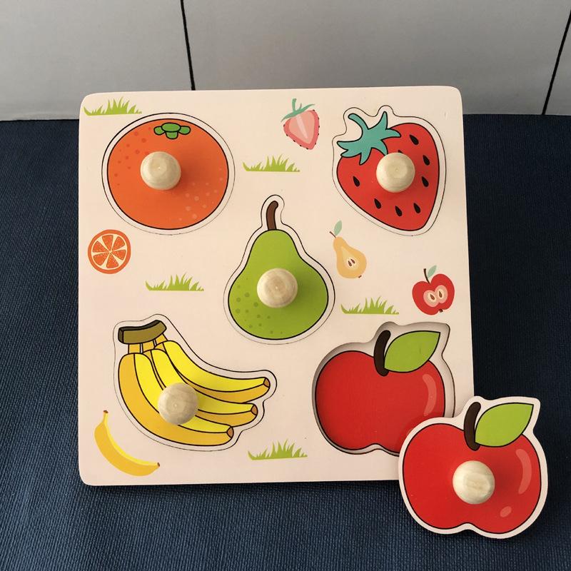 Juguetes rompecabezas para bebés para niños, animales, camión de frutas, juegos a juego con tarjetas gráficas, juguetes Montessori para niños de 1, 2 y 3 años