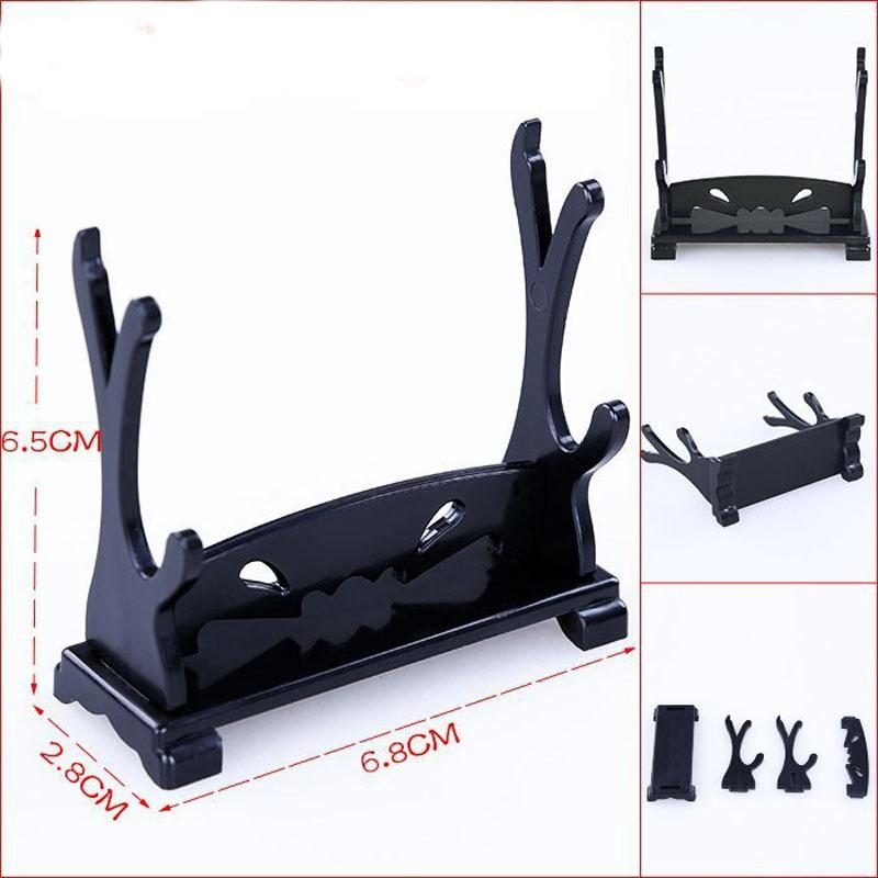 Стойка для хранения оружия и аксессуаров в стиле аниме - многослойная подарочная коробка для трехмерных предметов. 8cm double layer wooden shelf L type