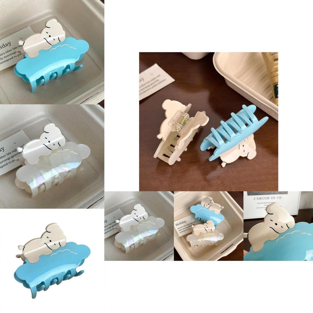 Adorable Korean Style Sweet Dog Cloud Hair Claw Clip For Women In Colorful Acetate