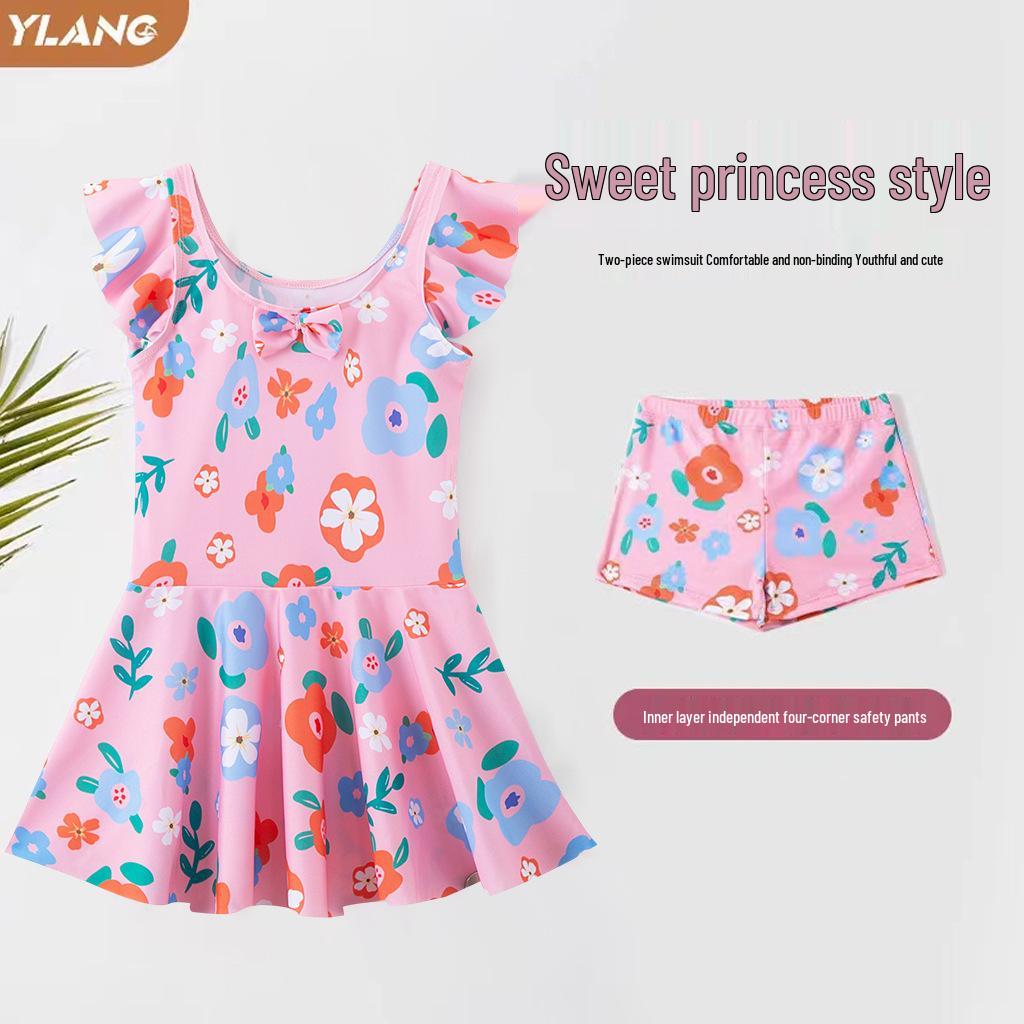 

Girls Quick-Dry Cartoon Swimsuit - Sunproof Swimwear & Trunks for Kids & Students 2XL for 120-130CM
