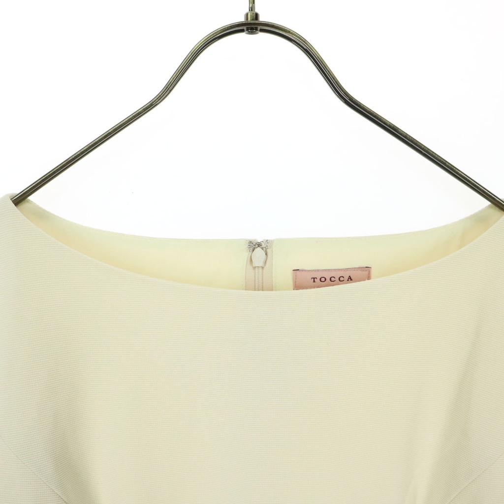 TOCCA ribbon Long sleeve Long dress 4 Ivory system Back zip Women Used