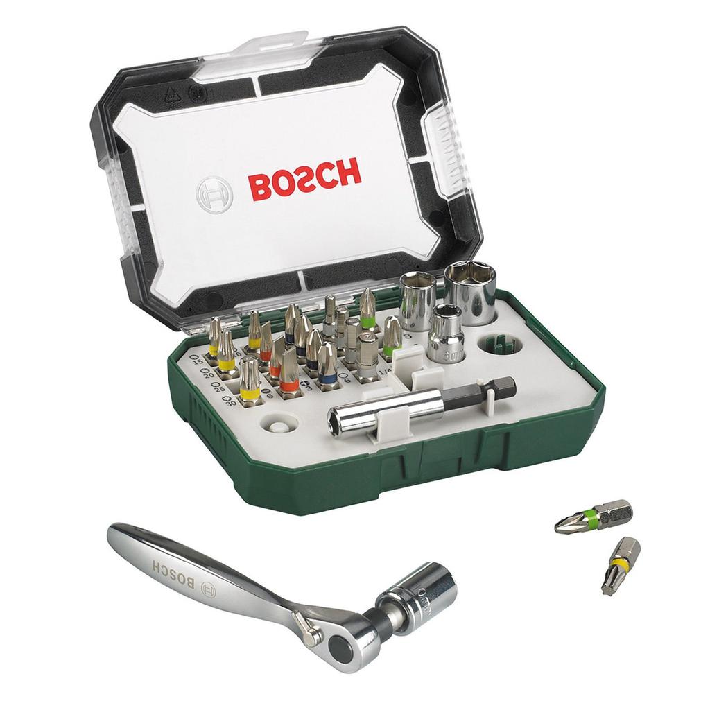 BOSCH 2607017322 Ratchet Screwdriver Bit 26 Pieces (Bosch) Set,