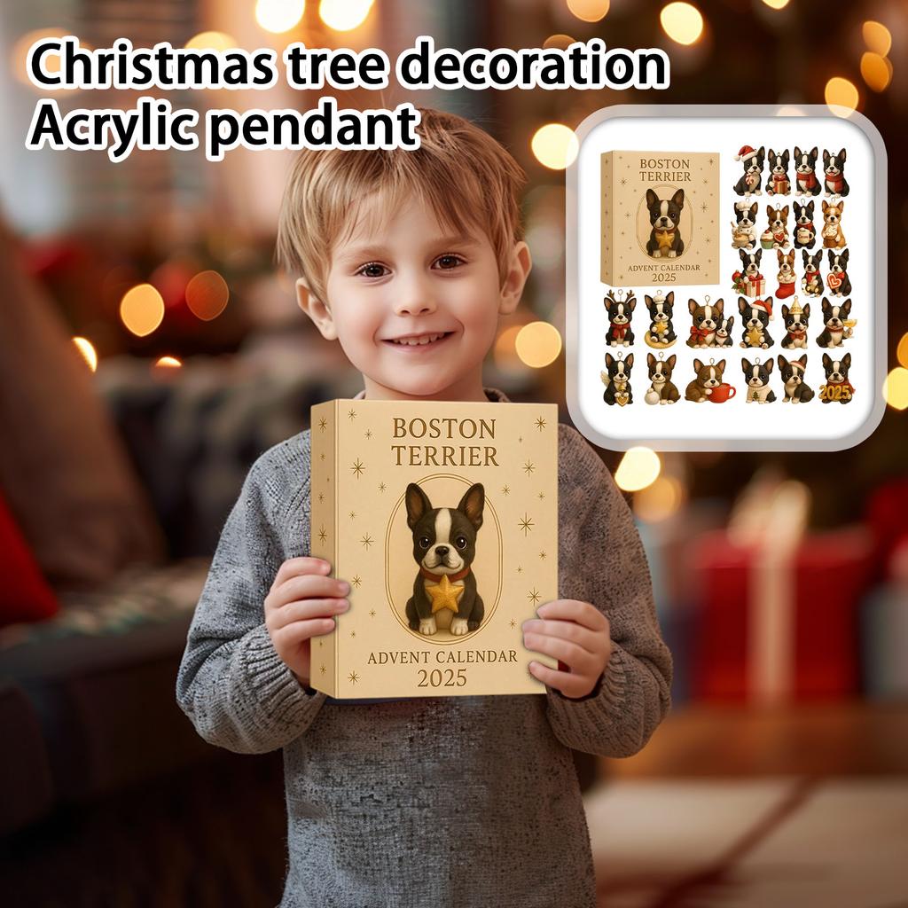 1 Τμχ 2D Τεριέ Ημερολόγιο Αφίξεων Χριστουγεννιάτικη Διακόσμηση Ακρυλικό Κρεμαστό