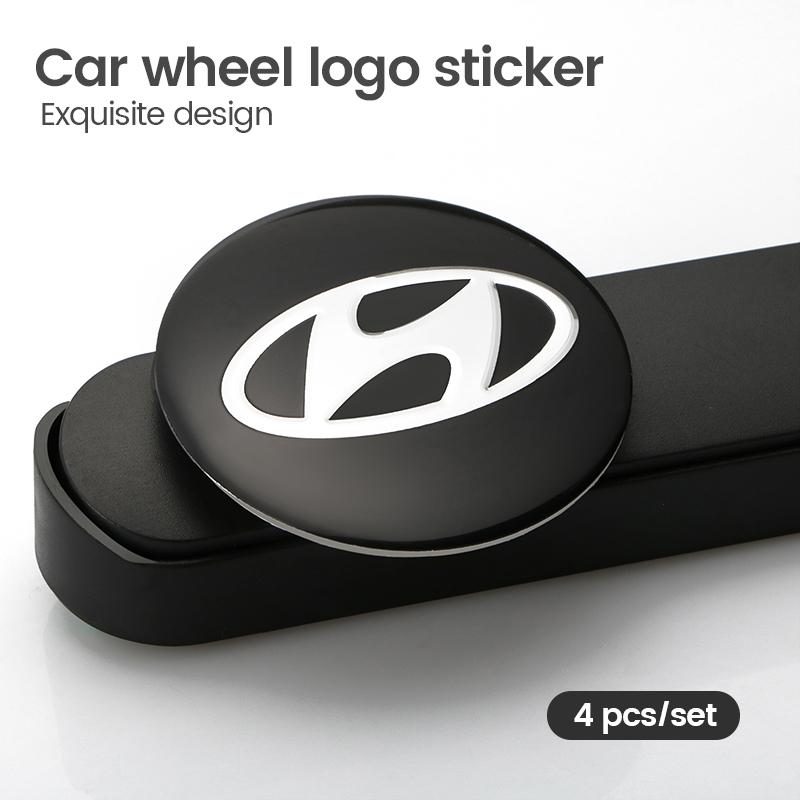 56MM Wheel Hub Cap Sticker Car Caps Rim Stickers Badge Cover Decoration For Hyundai N Avante Sonata Elantra i20 Tucson N Line c1
