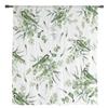 Summer Green Leaves Bird Watercolor Sheer Curtains for Living Room Decoration Window Curtain Kitchen Tulle Voile Organza Drapes