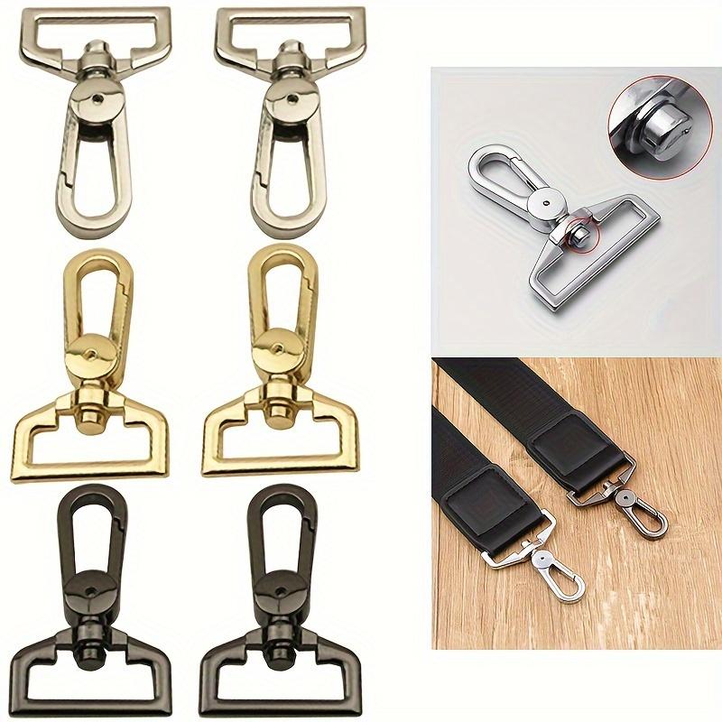 2Pcs 38mm Metal D-Ring Swivel Eye Clasps - Large for Craft Bags, Belts, Webbing & Keychains