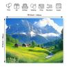 [Vibrant Swiss Alps Tapestry] 1pc Vibrant Swiss Alps Tapestry Wall Decor - 100% Polyester, Elegant Snow-Capped Mountains & Quain