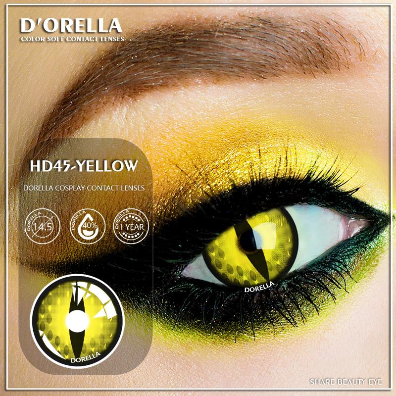 D'ORELLA Contact Lenses 1 Pair(2pcs)  AYY Series Eye Cosmetic Colorful Contactlen Cosplay Anime Contacts Crazy Lens