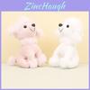 Cute Poodle Plush Keychain Fluffy Teddy Dog Bag Charm Couple Key Holder Gift