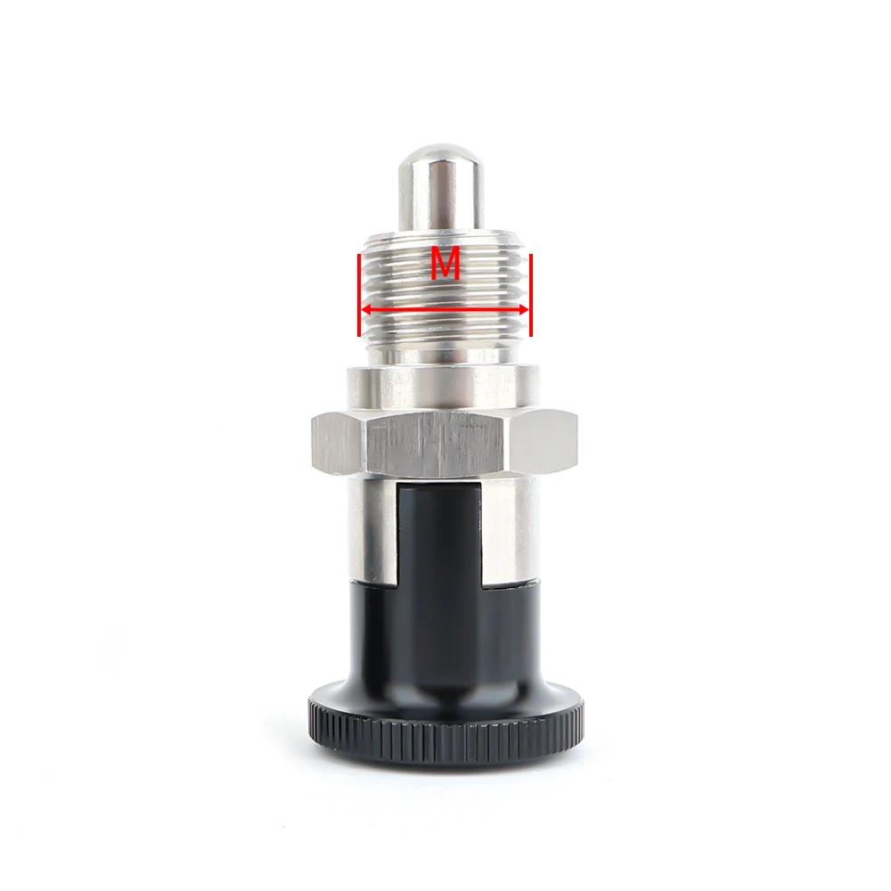 M10-M20 Return Type/Self Locking Spring Plungers Aluminum Knob Retractable Spring Loaded Carbon Steel/Stainless Steel Body Indexing Plungers