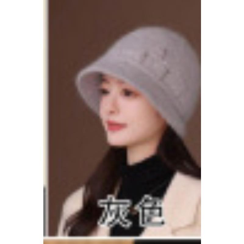 Hut Damen Strickwollmütze Modisch und Vielseitig Warme Mütze Baseballkappe mit kurzem Schirm Modisch Neu Herbst und Winter