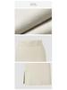 Women's Wool Knit High-Waist Midi Skirt – Large Size, Thick, Split Hem for Autumn/Winter