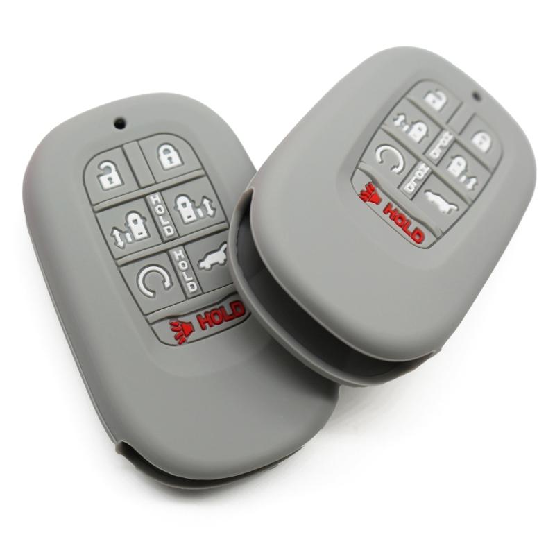 Key Fob Case Shell Cover For Remote 7+2 Button Designs Anti Shock Silicone Cover Non Slip Surfaces Universal Vehicle Fit