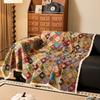 Jacquard Cotton Linen Sofa Towel Ethnic Style Thicken Settee Cloth Retro Style Living Room Dust Cover Multi Functional Blanket