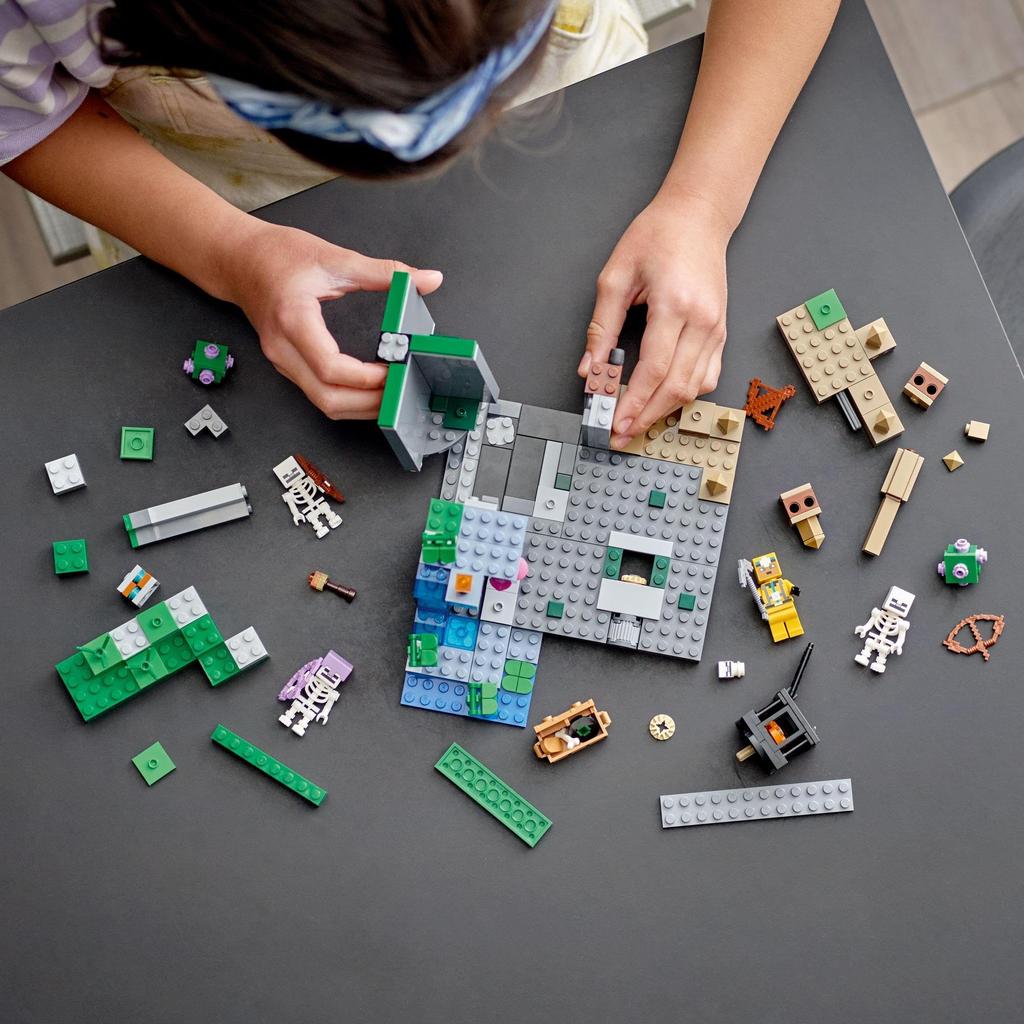LEGO Minecraft Skelettgrotta Leksak Present Födelsedag Block Jul8910Grundskola Minecraft-varor 21189