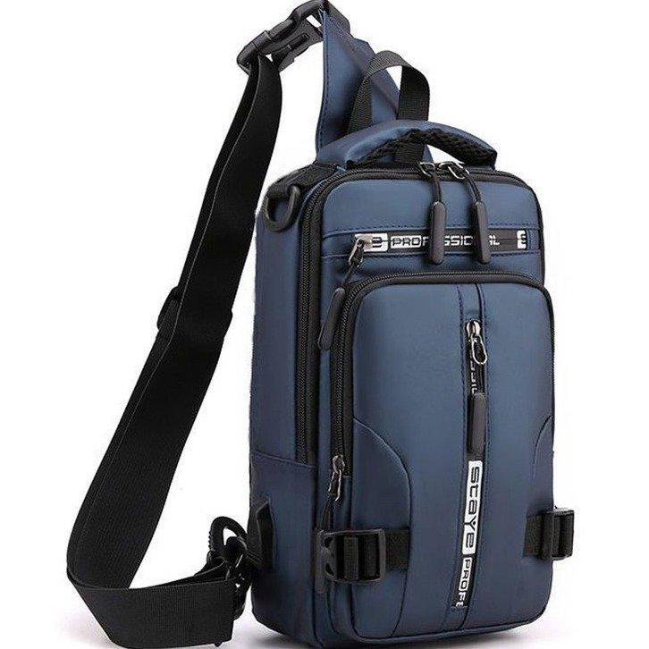 Vielseitige wasserdichte Crossbody-Brusttasche für Herren - Trendig, Lässig, Kleiner Rucksack aus Weltraumstoff