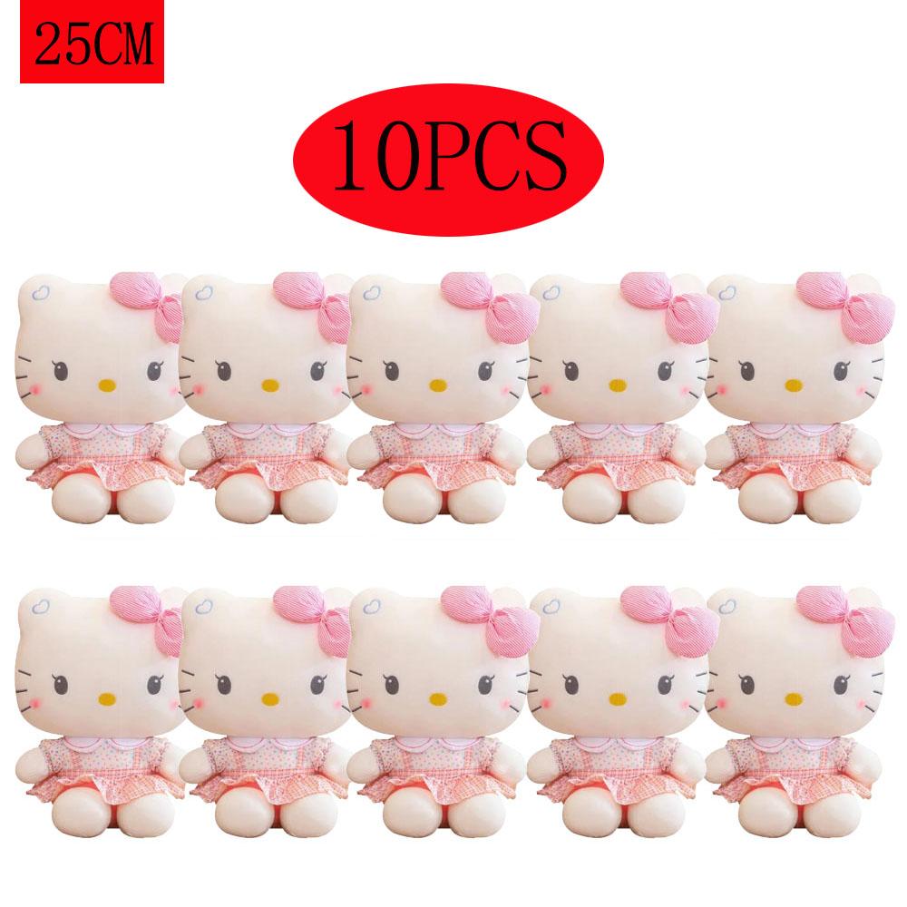 @@@6 style 23-35CM Anime Hello Kitty Stuffed Toys Plushier Soft Pillow Birthday Gifts For Girls Kawaii Hello Kitty Plush Dolls