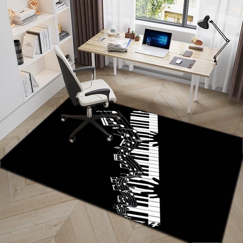 1Pc Piano keys music Printed circular carpet, home door mat, outdoor travel protection carpet A14