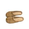 Niche design sense breathable woven bag head half slippers women's summer wear split-toed pig's trotters sandals soft flat-soled Muller shoes