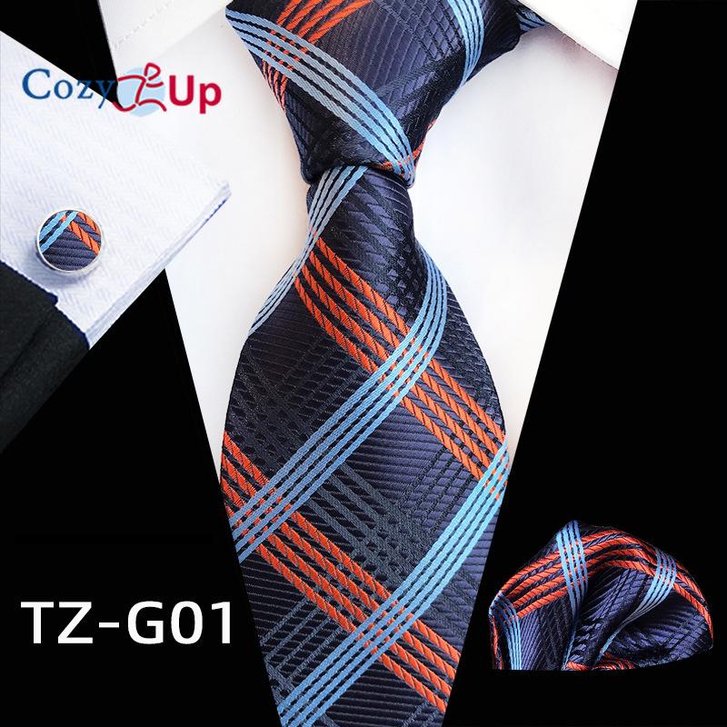 Комплект из галстука Cosy Up с узором «пейсли» и квадратных запонок нагрудного кармана