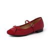 Kara Linshan 33-42 Large Size Shoes 2025 Ballet Flats Soft-soled Lambskin Dance Shoes Mary Jane Shoes