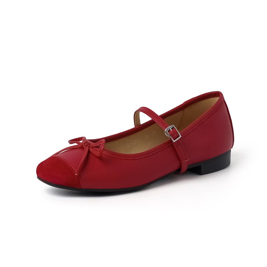 Kara Linshan 33-42 Large Size Shoes 2025 Ballet Flats Soft-soled Lambskin Dance Shoes Mary Jane Shoes
