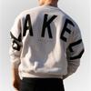 Neuer grenzüberschreitender europäischer und amerikanischer Mode-Druck verdickter vielseitiger langärmeliger lockerer Pullover weibliche Trendmarke
