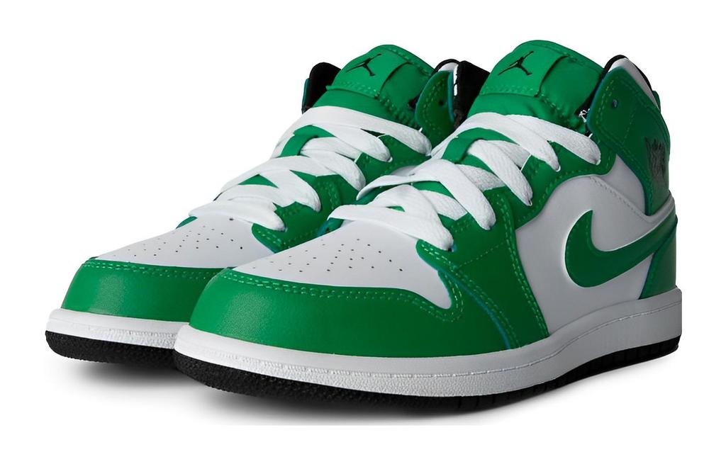 Jordan Kids Air Jordan 1 Mid "Lucky Green" Sneakers DQ8424-301