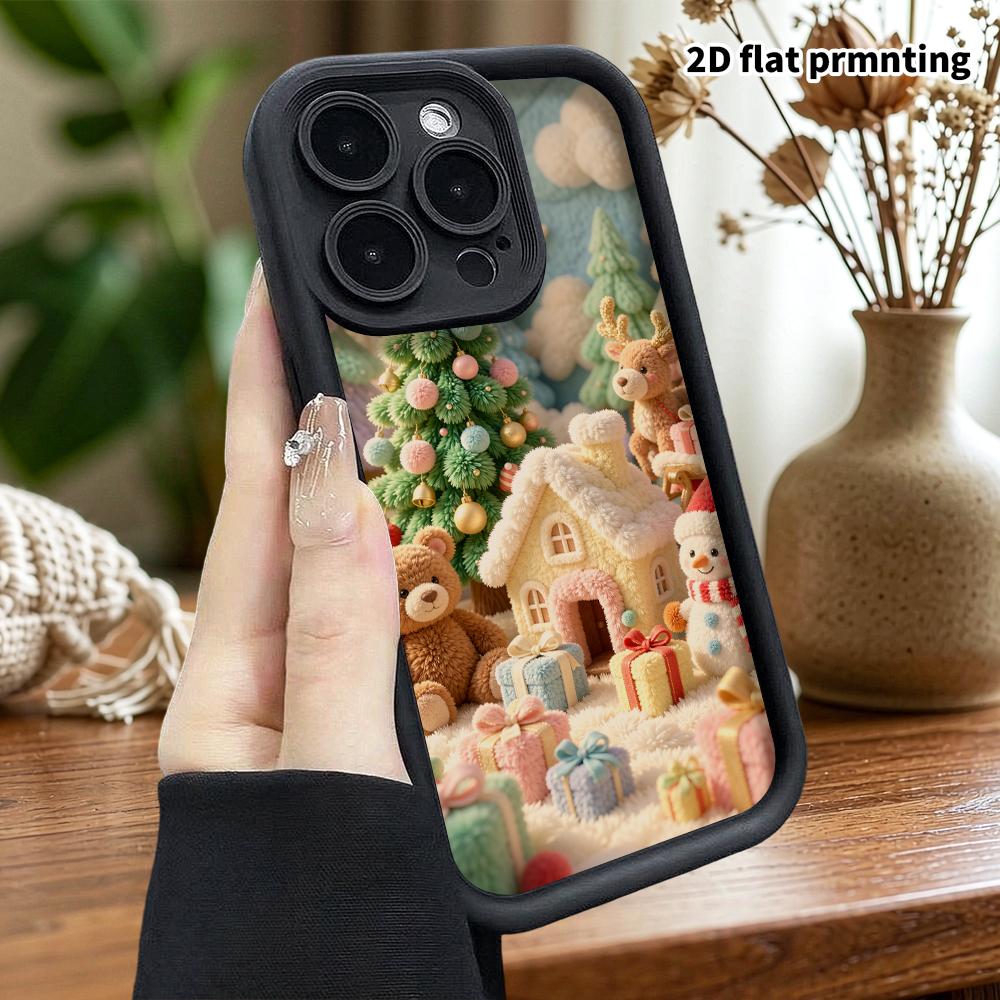 Phone Case: 2D Flat, Fits iPhone 18 17 16 15 14 13 12Pro Protective Case, Little Wool House, Perfect Christmas and Halloween Holiday Gift