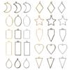 30Pcs Geometric Hollow Frame Pendant DIY Jewelry Making Accessories Pendants Molds
