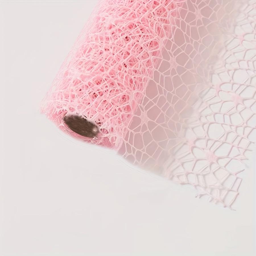 Jacquard Net Mesh Flower Bouquet Wrapping Paper - Elegant Openwork Design for Gift Wrapping and Floral Arrangements