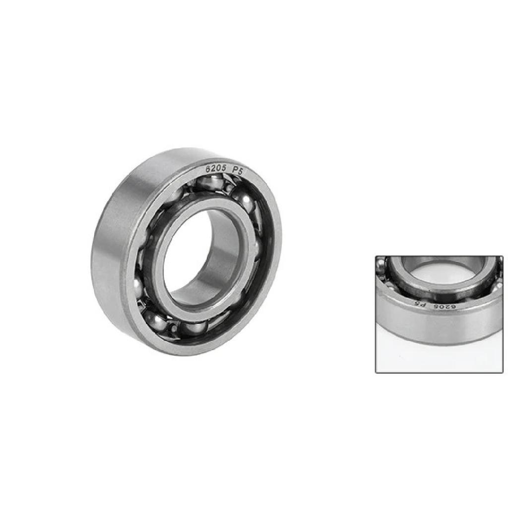 Motoforti 6205 & Deep Groove Ball Bearings P5 25x52x15mm Lubricated Bearings Open Type Silver Tone Scooter Skateboard Wheel