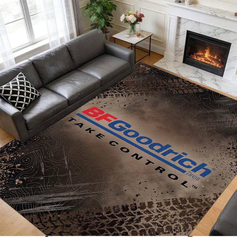 BFGoodrich Print Crystal Velvet Plush Rug Wear?Resistant Anti?Slip Floor Mat For Indoor Household Decoration