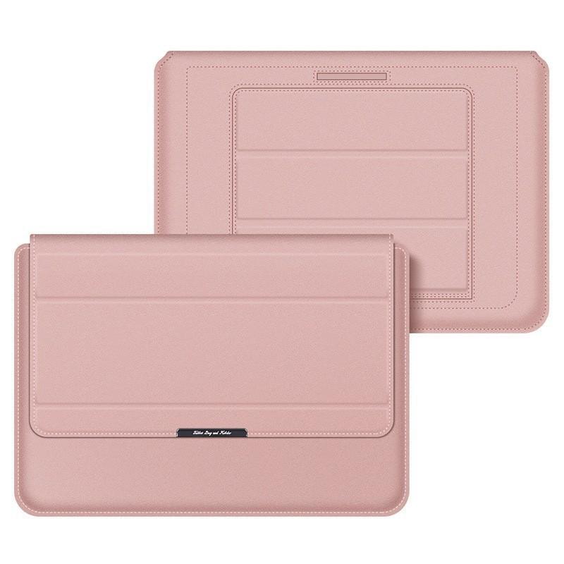 3-in-1 Laptop Sleeve With Built-in Stand MacBook Air Pro 13.3 14 16.1 Inch PU Leather Protective Case