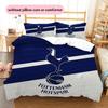 Tottenham Hotspur FC Pattern Bedding Home Decoration Birthday Gift (1 * Duvet Cover + 2 * Pillowcase, Without Core)