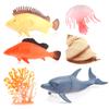 12pcs/bag Simulation Seabed Ocean Animal Model Jellyfish Octopus Seal Dolphin Ornaments Model