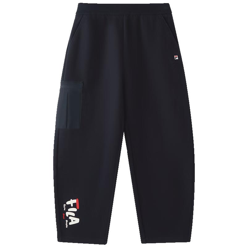 FILA Kids  Spring Unisex Casual Fleece-Lined Long Pants 110