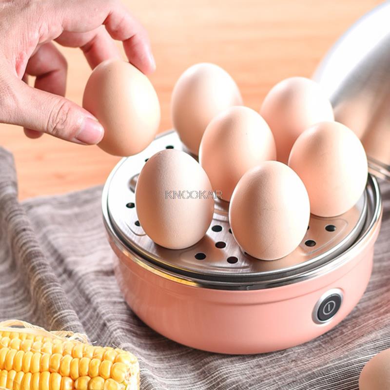 Full Stainless Steel Electric Egg Cooker With Auto Shut Off  Up To 7 Eggs, For Soft, Medium, Hard Boiled, Poached, Custard