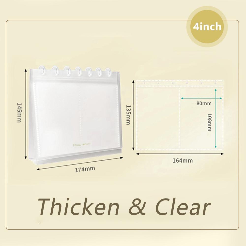 Simple PP Photo Album Clear 3/4/5/6 Inch Photo Card Binder Loose Leaf Design Mushroom Hole Photocard Holder DIY Photo Album