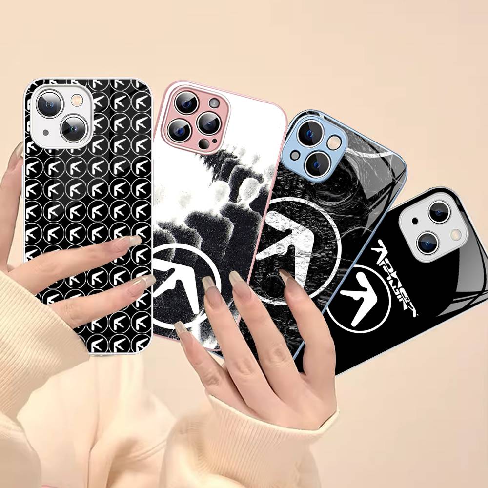 DJ A-Aphex T-Twin Tempered Glass For Iphone 14 13 12 11 Pro Mini XS MAX 14Plus X XS XR Cover
