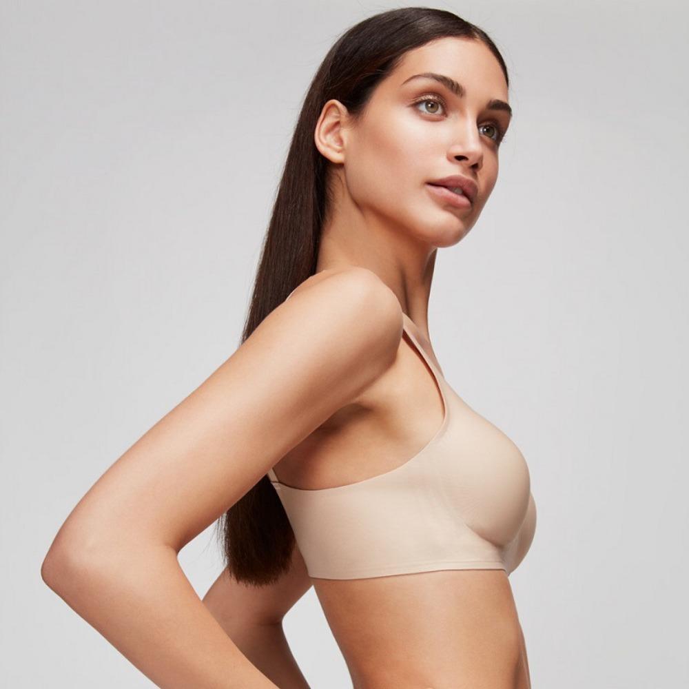 Push Up Bra Backless Women Jelly Bras Low Cut Sexy Plunge Brassiere Open Back Wedding Underwear Invisible Seamless Deep V Lingerie